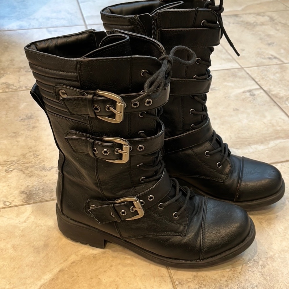 Moro black boots, size 8